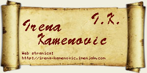 Irena Kamenović vizit kartica